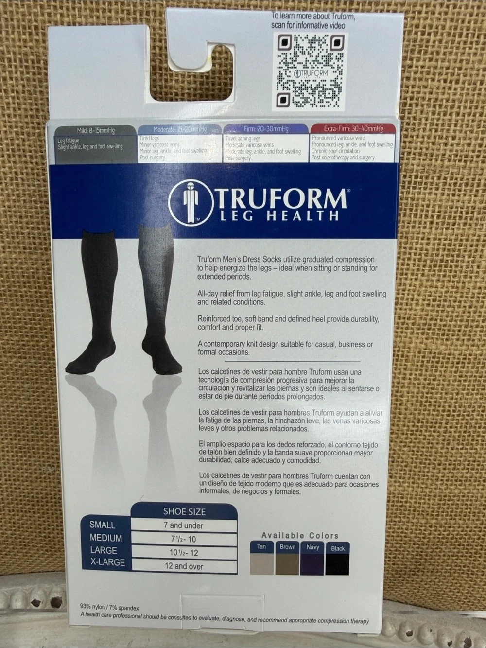 Truform Men's Dress Socks — Black